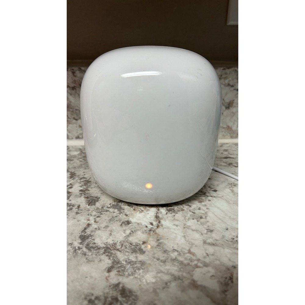 Google Nest Wifi Pro 6E Router White Mesh Internet G6ZUC 2 Port w Power Adapter